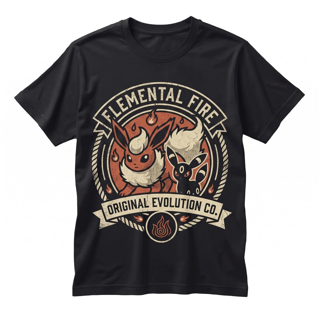 Flareon Eevee Anime Evolution Tank Top Fire Flame Graphic Sleeveless Vintage Washed Gamer Gift Unisex TShirt