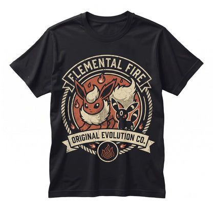Flareon Eevee Anime Evolution Tank Top Fire Flame Graphic Sleeveless Vintage Washed Gamer Gift Unisex TShirt