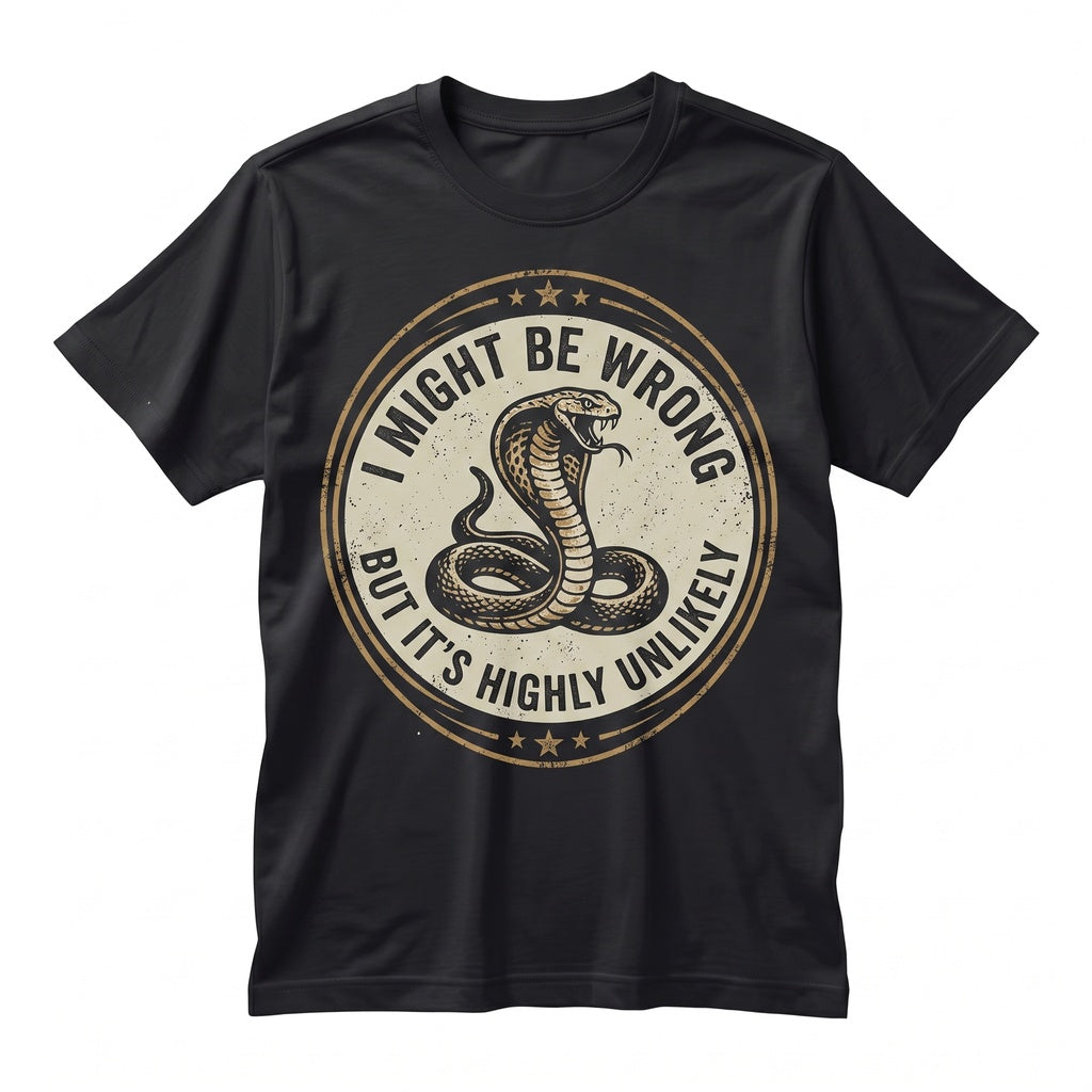 I Might Be Wrong But Its Highly Unlikely Funny Sarcastic Quote Novelty Humor Graphic Unisex TShirt