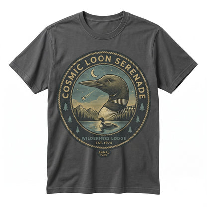 Vintage Loon Howling At Full Moon Retro Bird Graphic 90s Wildlife Lover Gift Unisex TShirt