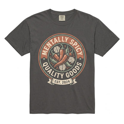 Mentally Spicy Retro Sarcastic Humor Health Awareness Graphic Novelty Quote Unisex TShirt