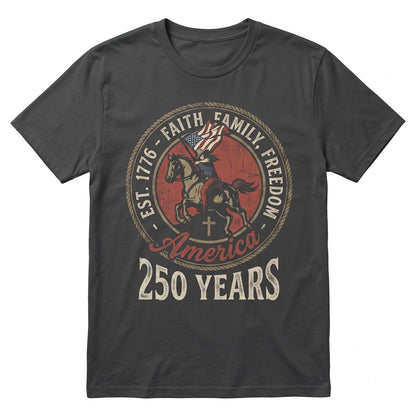250 Years America Semiquincentennial Anniversary Christian 4th of July Faith Family Freedom Independence Day Gift Tank Top Unisex