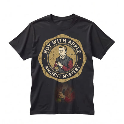 Boy with Apple Renaissance Painting Classic Film Graphic Vintage Cotton Art Apparel Unisex TShirt