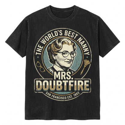 Vintage 90s Mrs Doubtfire Movie Graphic Retro Scottish Nanny Funny Comedy Merch Unisex TShirt