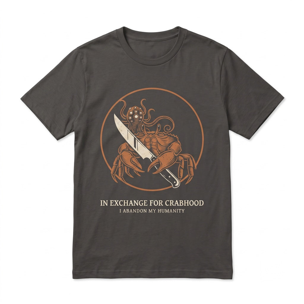 I Abandon My Humanity Crab Vintage Japanese Graphic Unisex TShirt