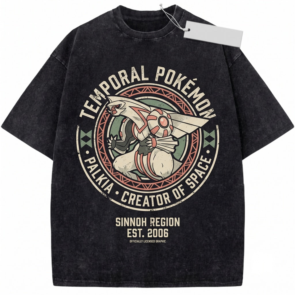 Legendary Spatial Dragon Vintage Acid Wash Graphic Retro Anime Oversized Streetwear Gift Unisex TShirt