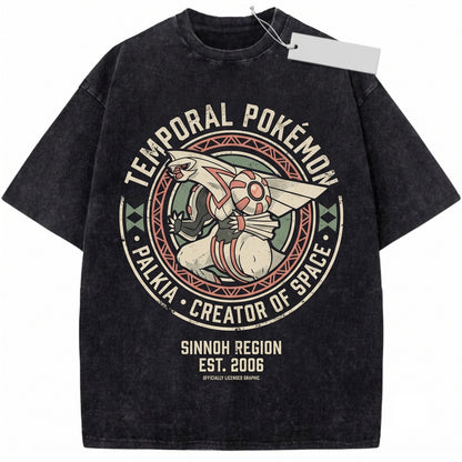 Legendary Spatial Dragon Vintage Acid Wash Graphic Retro Anime Oversized Streetwear Gift Unisex TShirt