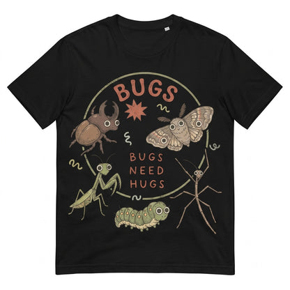 Cute Bugs Need Hugs Graphic Entomology Nature Science Teacher Classroom Gift Apparel Unisex TShirt