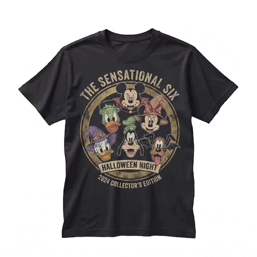 Retro Vintage Spooky Balloon Halloween Squad Graphic Vacation Apparel Unisex TShirt