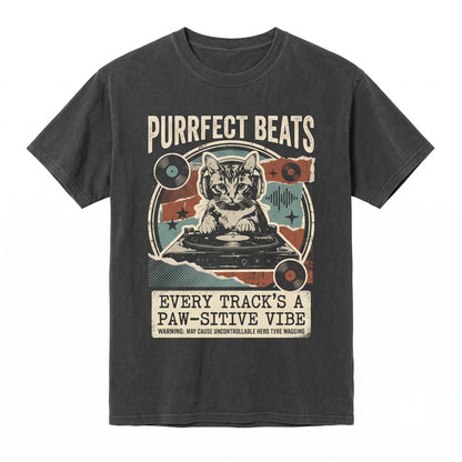 DJ Cat Funny Music Lover Gift Graphic Apparel Unisex TShirt