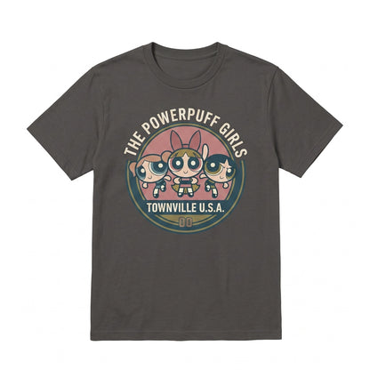 Customized Super Trio Cartoon Heroines Retro Baseball Button Down Birthday Gift Unisex TShirt