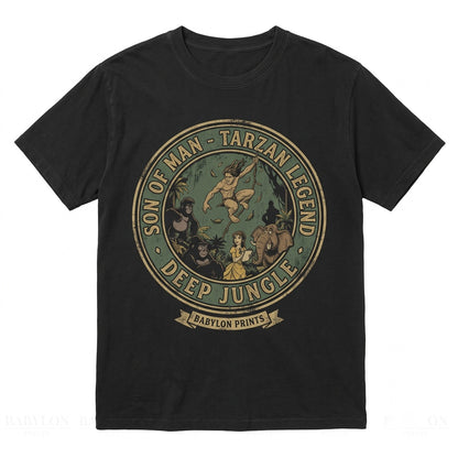 Vintage Jungle Ape Man Jane Family Safari Vacation Animal Kingdom Theme Park Gift Graphic Unisex TShirt