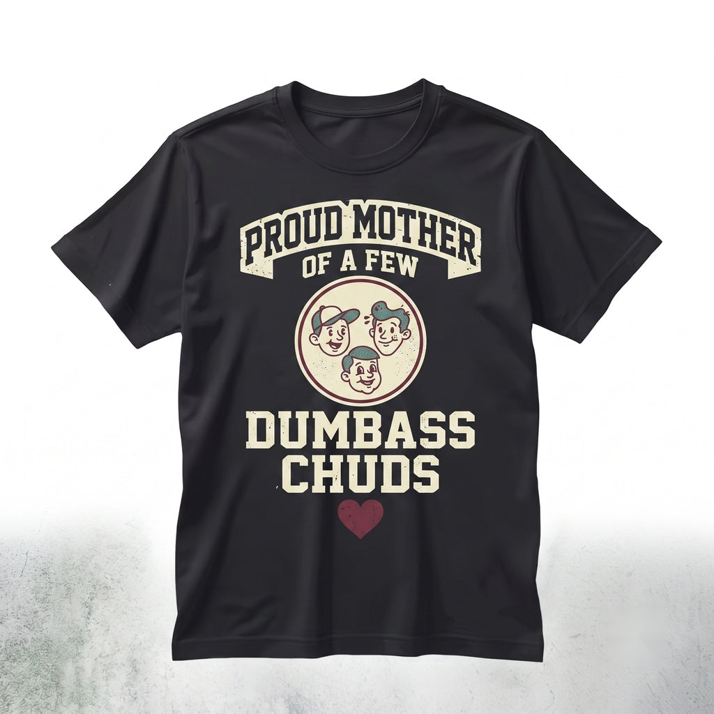 Proud Mother of a Few Dumbass Chuds Funny Sarcastic Family Humor Graphic Unisex TShirt