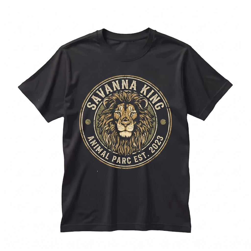 Vintage Lion Graphic Tee Gift Retro Safari Wild Cat Animal Lover Unisex TShirt