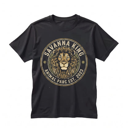 Vintage Lion Graphic Tee Gift Retro Safari Wild Cat Animal Lover Unisex TShirt