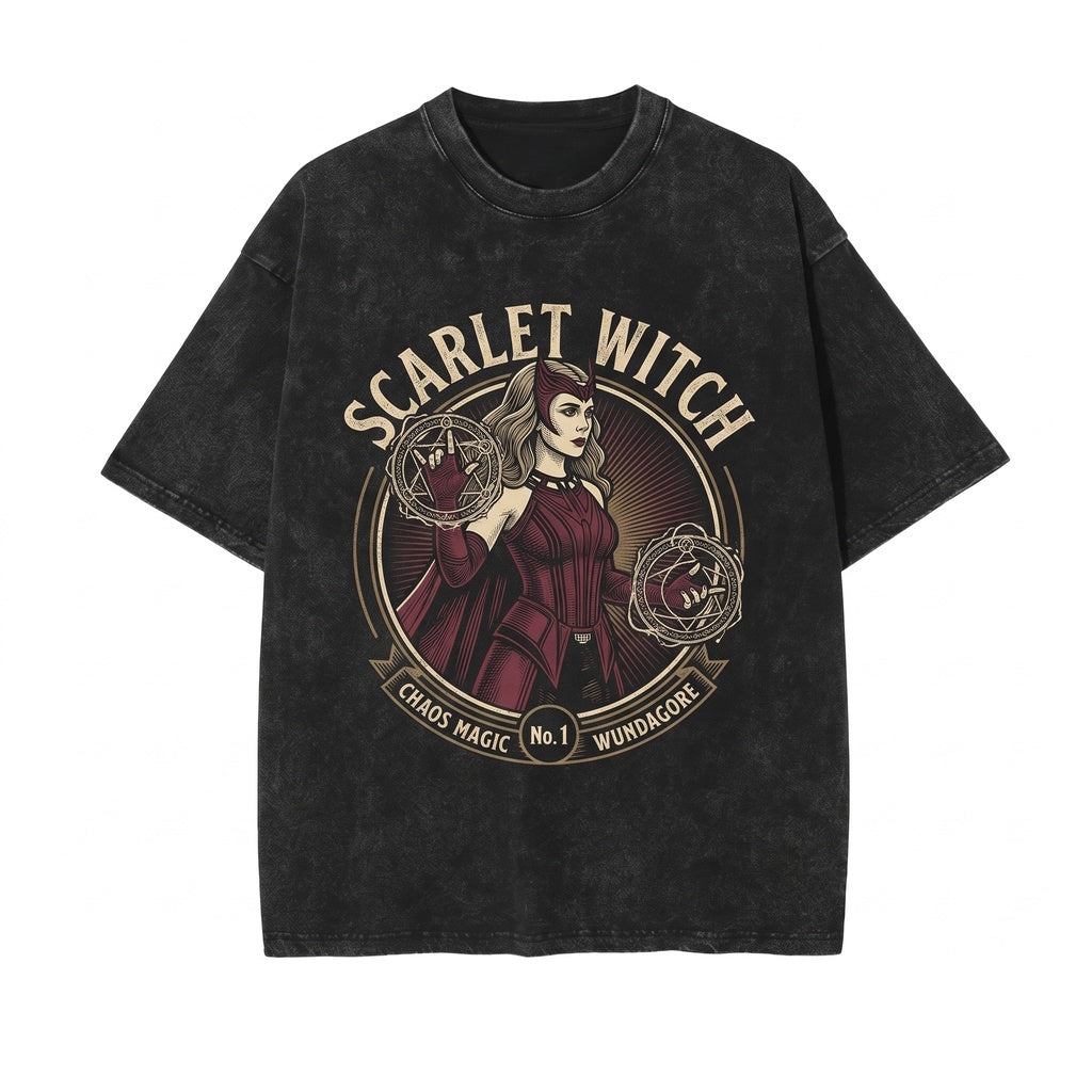 Oversized Wanda Maximoff Scarlet Witch Chaos Magic Graphic Sweatshirt Fan Gift Vintage Top Unisex TShirt