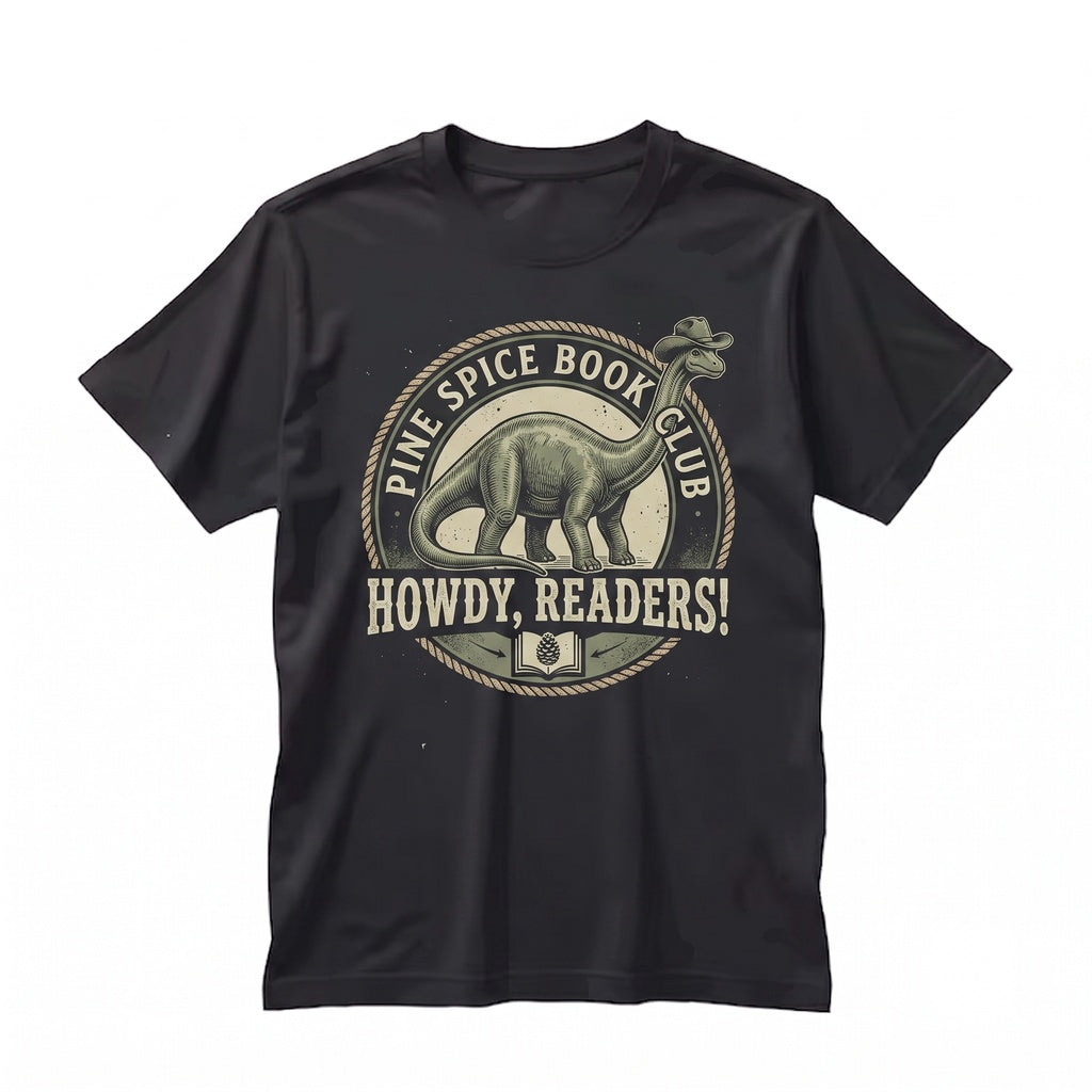 Howdy Cowboy Embroidered Funny Western TRex Dinosaur Cute Country Graphic Gift Unisex TShirt
