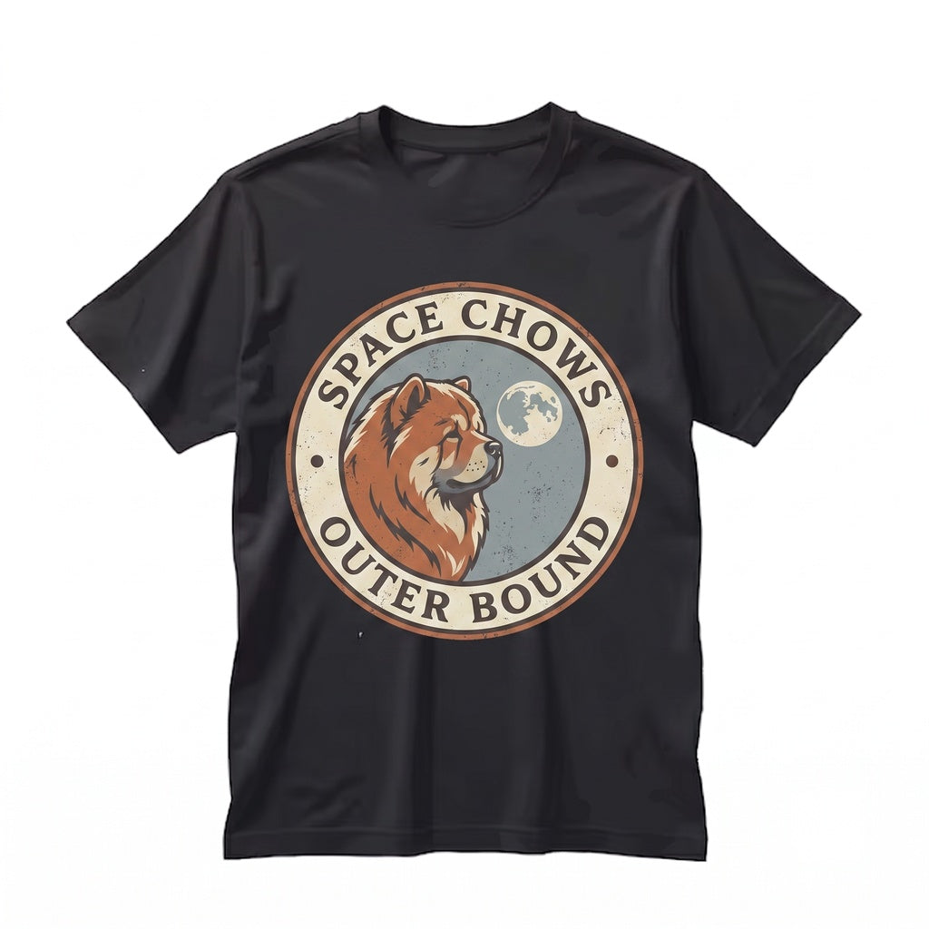 Three Chow Fluffy Dog Galaxy Space Cosmic Pet Lovers Gift Unisex TShirt