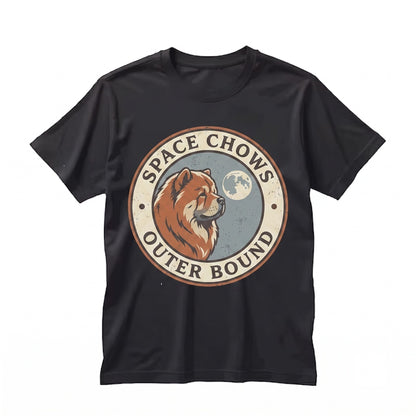 Three Chow Fluffy Dog Galaxy Space Cosmic Pet Lovers Gift Unisex TShirt