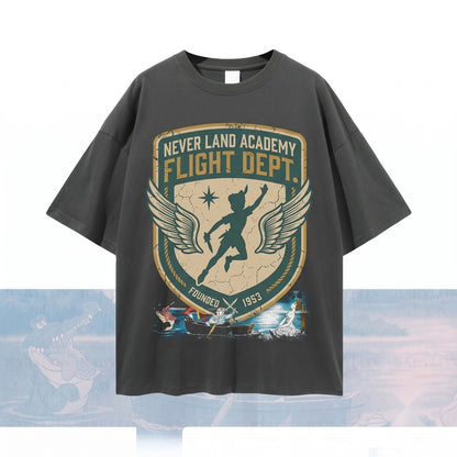 Oversized Peter Pan 1953 Vintage Animated Movie Captain Hook Retro Neverland Vacation Graphic Unisex TShirt