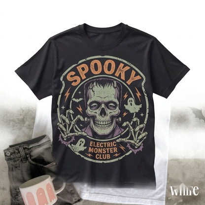 Retro Halloween Spooky Frankenstein Monster Graphic Vintage Horror Creature Gift Unisex TShirt