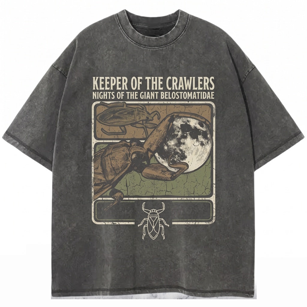 Three Giant Water Bug Retro Insect Moon Graphic Vintage Wildlife Nature Lover Gift Unisex TShirt