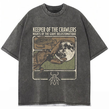Three Giant Water Bug Retro Insect Moon Graphic Vintage Wildlife Nature Lover Gift Unisex TShirt