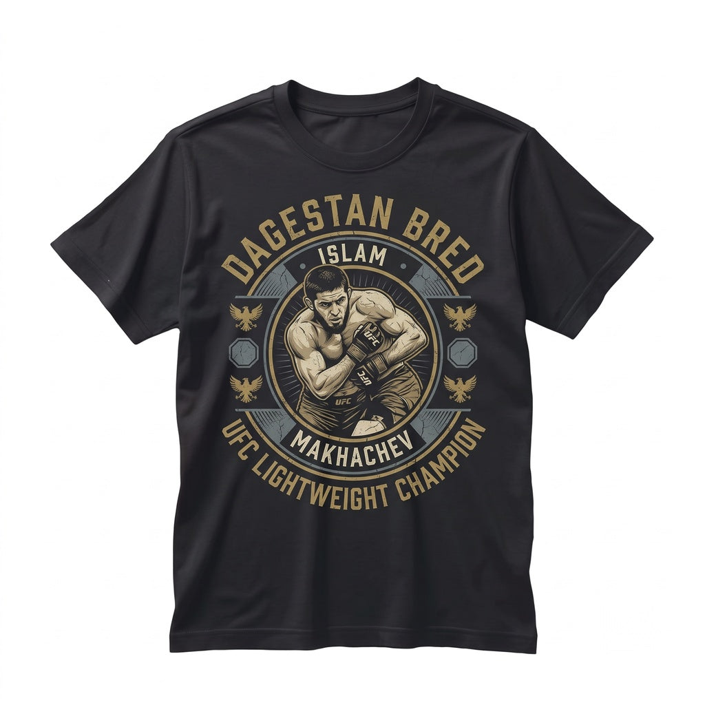 Islam Makhachev Dagestan MMA Fighter Graphic Soft Cotton Crewneck Unisex TShirt
