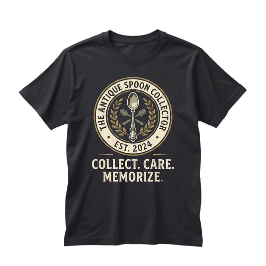 Vintage Illustrated Antique Spoon Collector Graphic Art, 12 Color Options Unisex TShirt