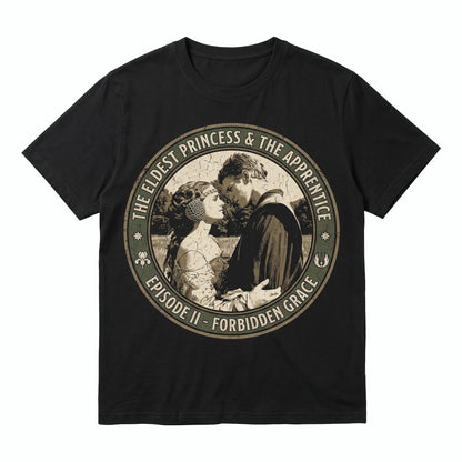 Retro Anakin and Padmé Graphic Tee Vintage Sci-Fi Galactic Romance Apparel Unisex TShirt