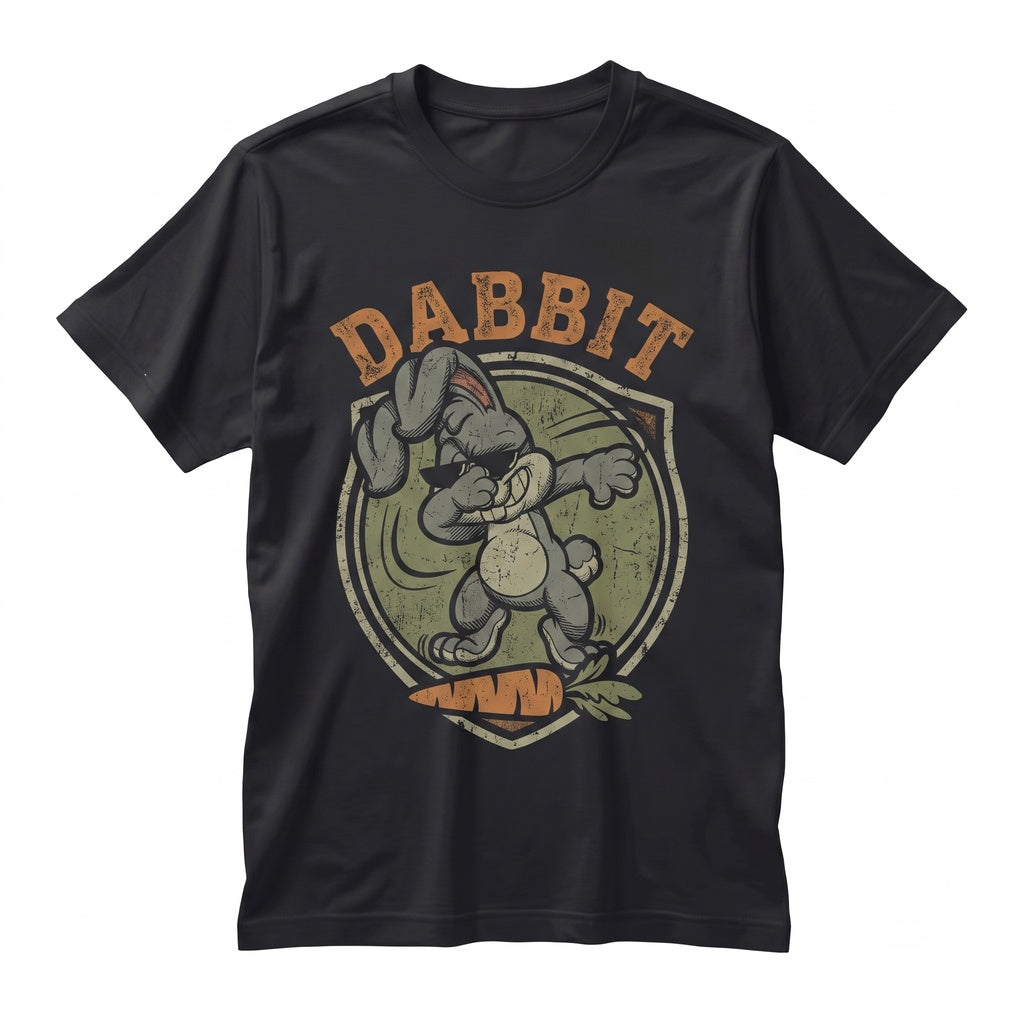 Funny Dabbing Bunny Cute Happy Easter Holiday Present Graphic Unisex TShirt