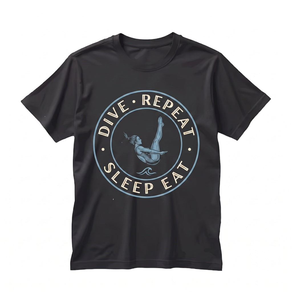 Eat Sleep Scuba Dive Repeat Snorkeling Ocean Sea Adventure Humor Diver Gift Apparel Vacation Sport Lovers Unisex TShirt
