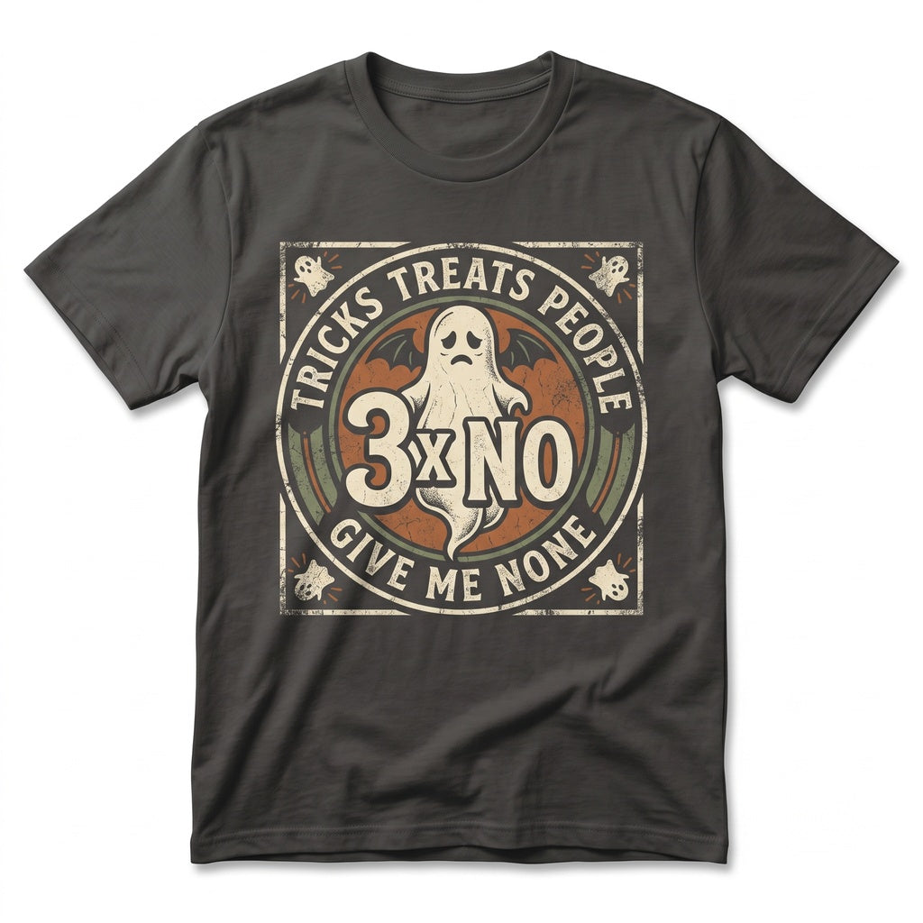Funny Introvert Halloween No Tricks Treats Graphic Unisex TShirt
