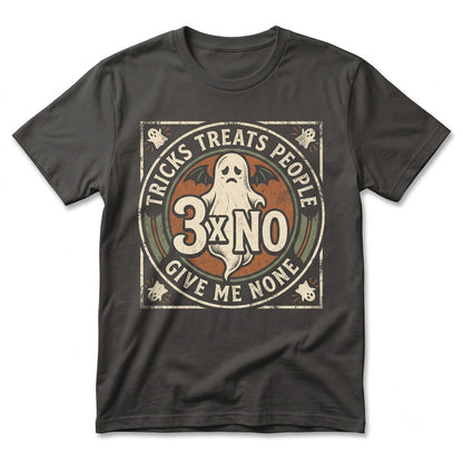 Funny Introvert Halloween No Tricks Treats Graphic Unisex TShirt