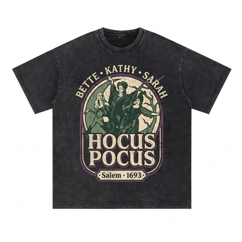 Oversized Salem Witch Sanderson Sisters Graphic Vintage Spooky Fall Unisex TShirt