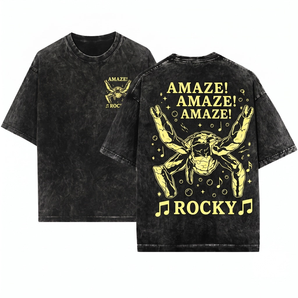 Project Hail Mary Amaze Rocky Sci-Fi Book Fan Alien Music Graphic Gift Unisex Wash T-Shirt