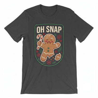 Oh Snap Gingerbread Striped Holiday Apparel Funny Cute Christmas Gift Unisex TShirt
