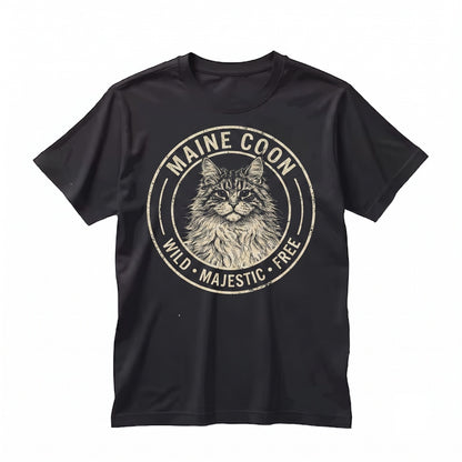 Maine Coon Cat Sketch Hand Drawn Mom Pet Lover Graphic Apparel Gift Unisex TShirt