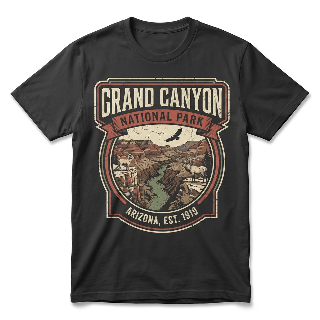 Vintage Grand Canyon Graphic Arizona Retro Travel Landscape Adventure Gift Unisex TShirt