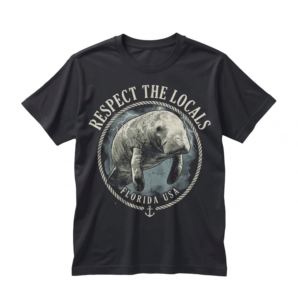 Respect Locals Manatee Ocean Wildlife Nature Lover Unisex TShirt