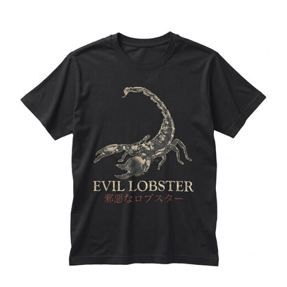 Evil Japanese Lobster Scorpion Graphic Retro Streetwear Cotton Unisex TShirt