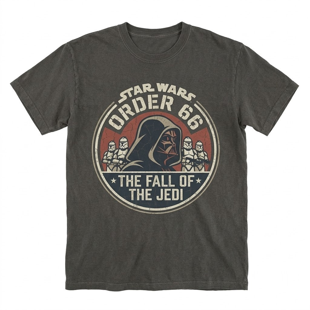 Fallen Jedi Knight Chosen One Order 66 Dark Side Galactic Sci-Fi Graphic Vintage Unisex TShirt