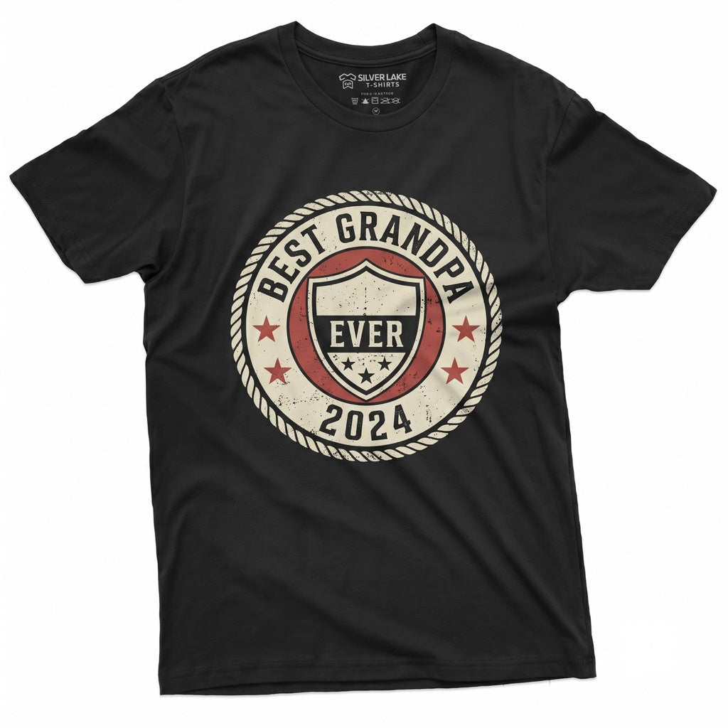 Best Grandpa Ever Patriotic Fathers Day Birthday Gift for Grampy Men Unisex TShirt