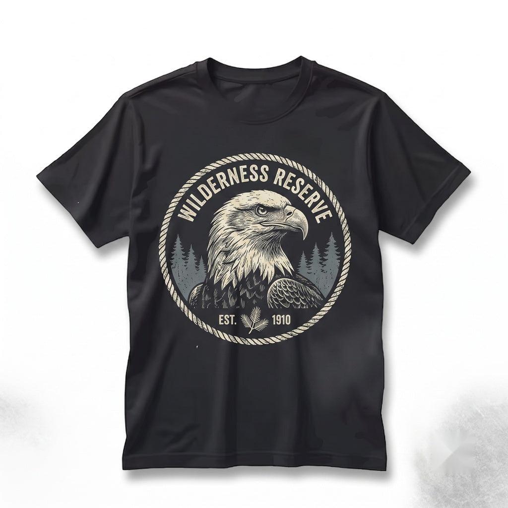 Vintage Bald Eagle Moon Graphic Rustic American Wildlife Gift Unisex TShirt