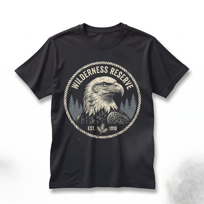 Vintage Bald Eagle Moon Graphic Rustic American Wildlife Gift Unisex TShirt