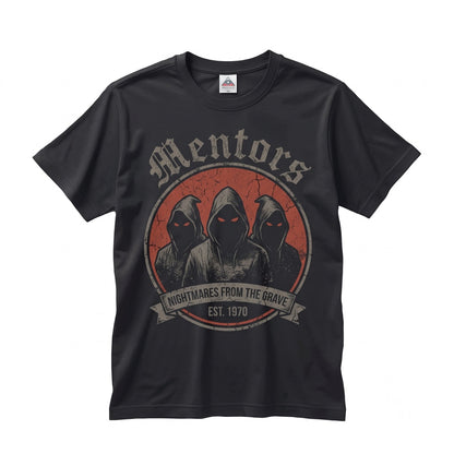 Mentors Vintage Punk Rock Band Graphic Short Sleeve Black Unisex TShirt