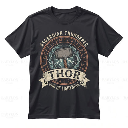 Vintage Thor God of Thunder Retro Norse Superhero Ragnarok Graphic Unisex TShirt