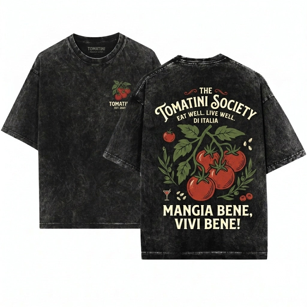 Tomato Girl Summer Italy Amalfi Coast Graphic Unisex Wash T-Shirt