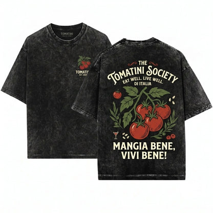 Tomato Girl Summer Italy Amalfi Coast Graphic Unisex Wash T-Shirt