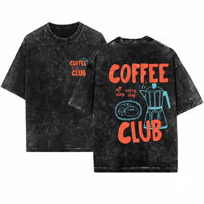 Retro Caffeine Lover Foodie Gift Unisex Wash T-Shirt